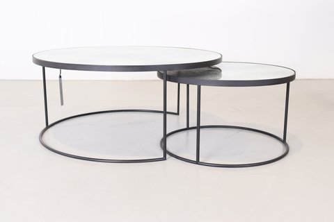 2x round coffee tables Nesting Set Notre Monde- Ethnicraft
