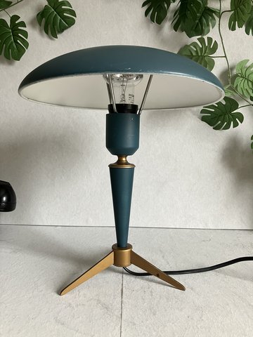 Philips Bijou Tischlampe von Louis Kalff – grüner Vintage-Stil