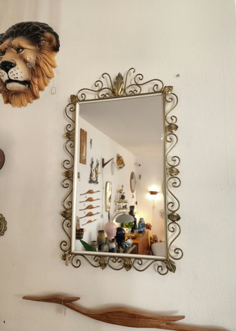 Vintage Rectangular Deknudt Mirror Wall Mirror 