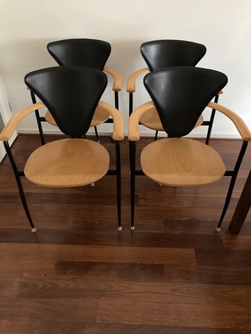 4x vintage Italian Design dining room chair