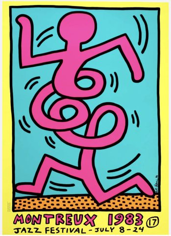 Keith Haring - Montreux Jazz Festival - Yellow edge