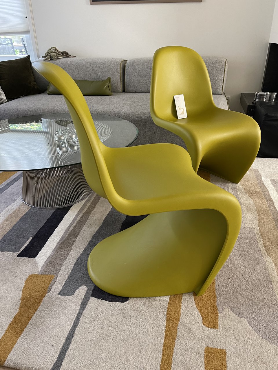 vitra panton chair chartreuse