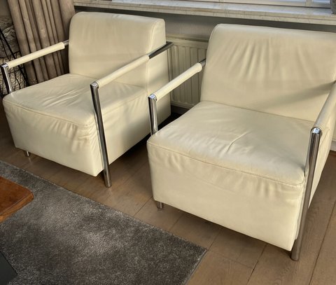 2x Design armchair