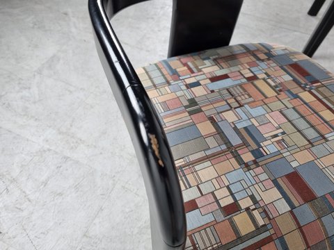 4 x Vintage postmodern Italian dining chairs