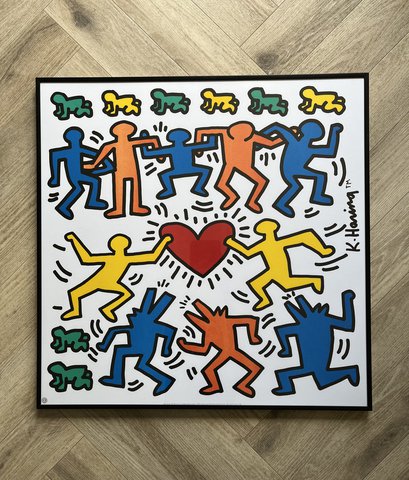 Keith Haring „Heart Unity“ Lithographie