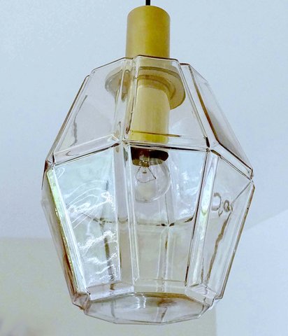Vintage Limburgse Glas Hanglamp