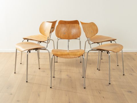 Set van 6 SE 68 stoelen van Egon Eiermann