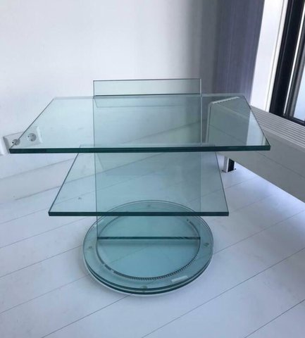 Design glazen tv tafel