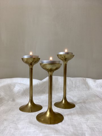 Brass tea/candle light holders