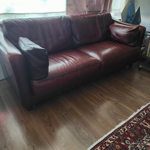 Baxter sofa, bull leather, made in Italy