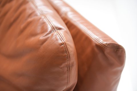 3 seat Bengodi leather sofa by Cini Bouri for Arflex