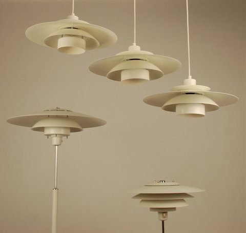5x Deense vintage lampen, Design-light/Danalight.