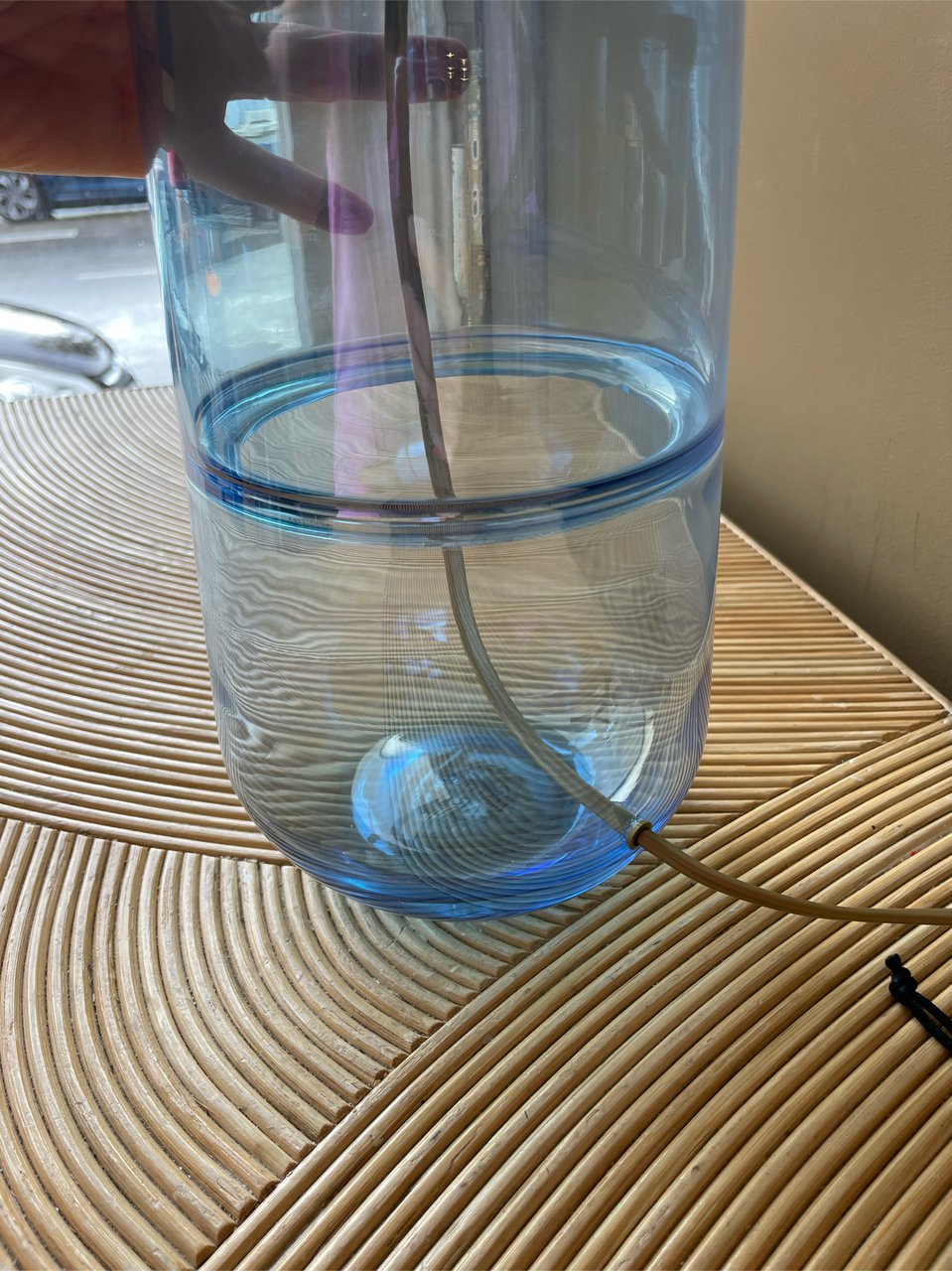 Image 7 of blue water lamp handmade lamp