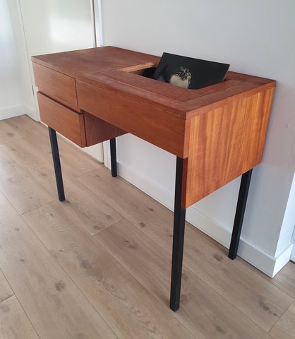 Mid century record player cabinet