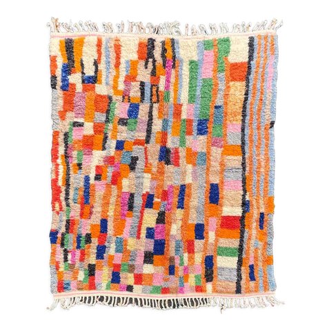 Modern Abstract Colorful Moroccan Rug - 205x290 cm