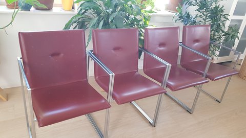 4 Arco Frame dining room chairs