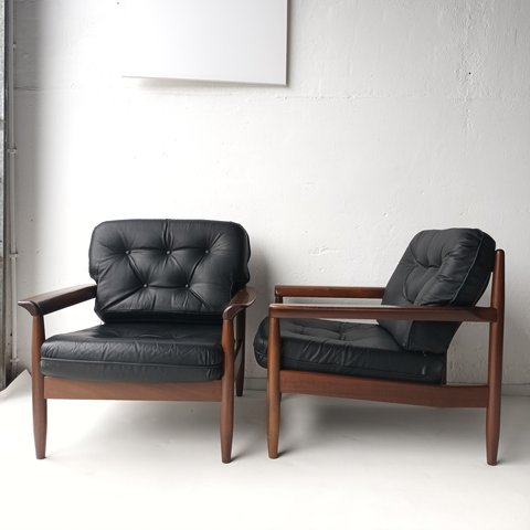 2x Vintage Deens design armchairs