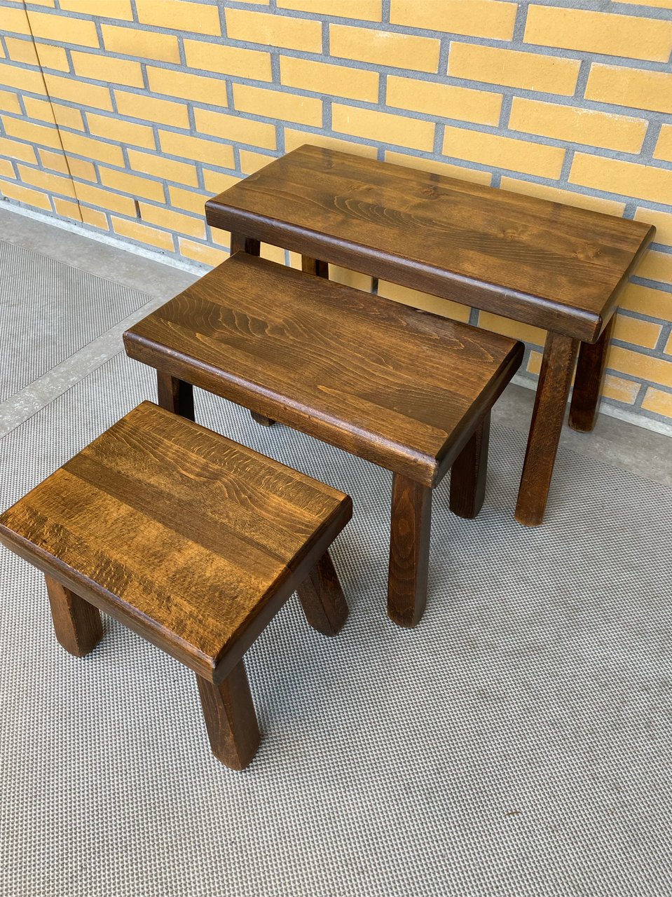 Image 4 of 3x Brutalist side table / stool