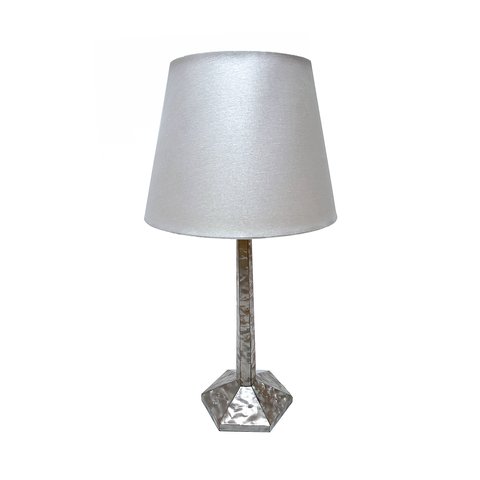 French Art Deco Table Lamp with Mother-of-Pearl Effect
