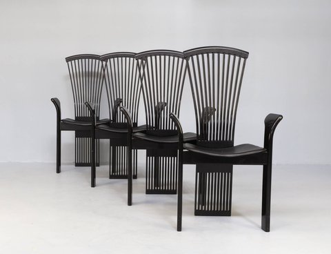 4x Pietro Costantini luxury dining room chairs, set