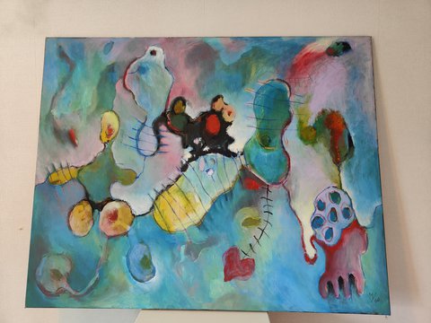 Marlies Verda painting "survival"" original