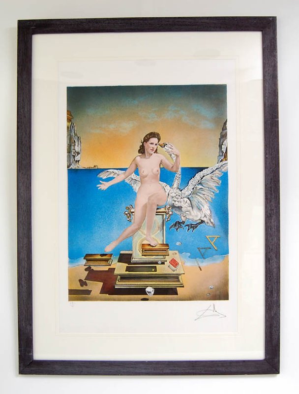 Salvador Dali, Leda and the Swan, Lithography, 1949