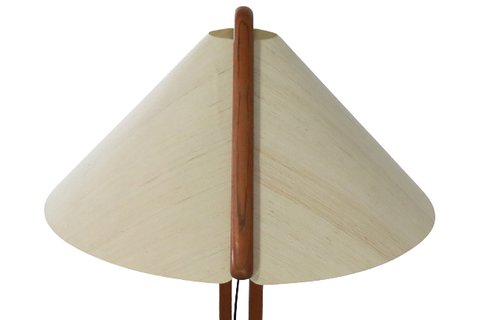 Vintage Domus teak houten vloerlamp