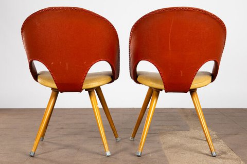 2x  cocktail Thonet chairs by Eddie Harlis