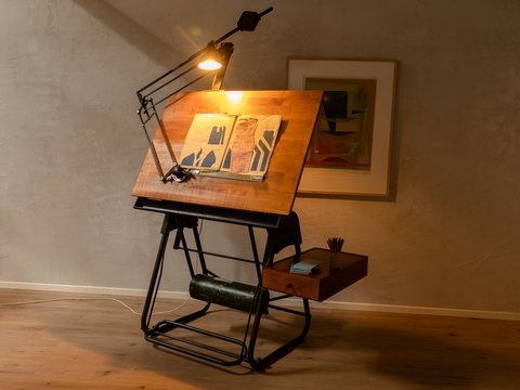 Franz Kuhlmann vintage architect's drawing table