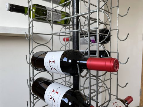 Vintage French Turning wine display for 48 bottles