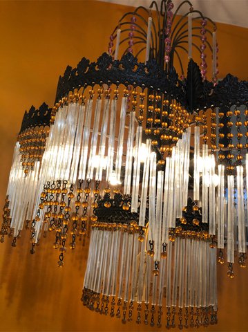 Hollywood Regency vintage hanglamp