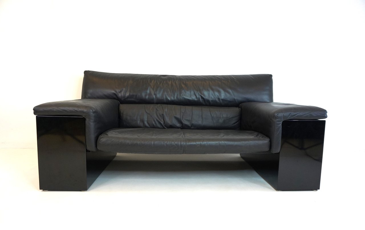 Image 1 of Knoll Brigadier 2 seater leather sofa by Cini Boeri