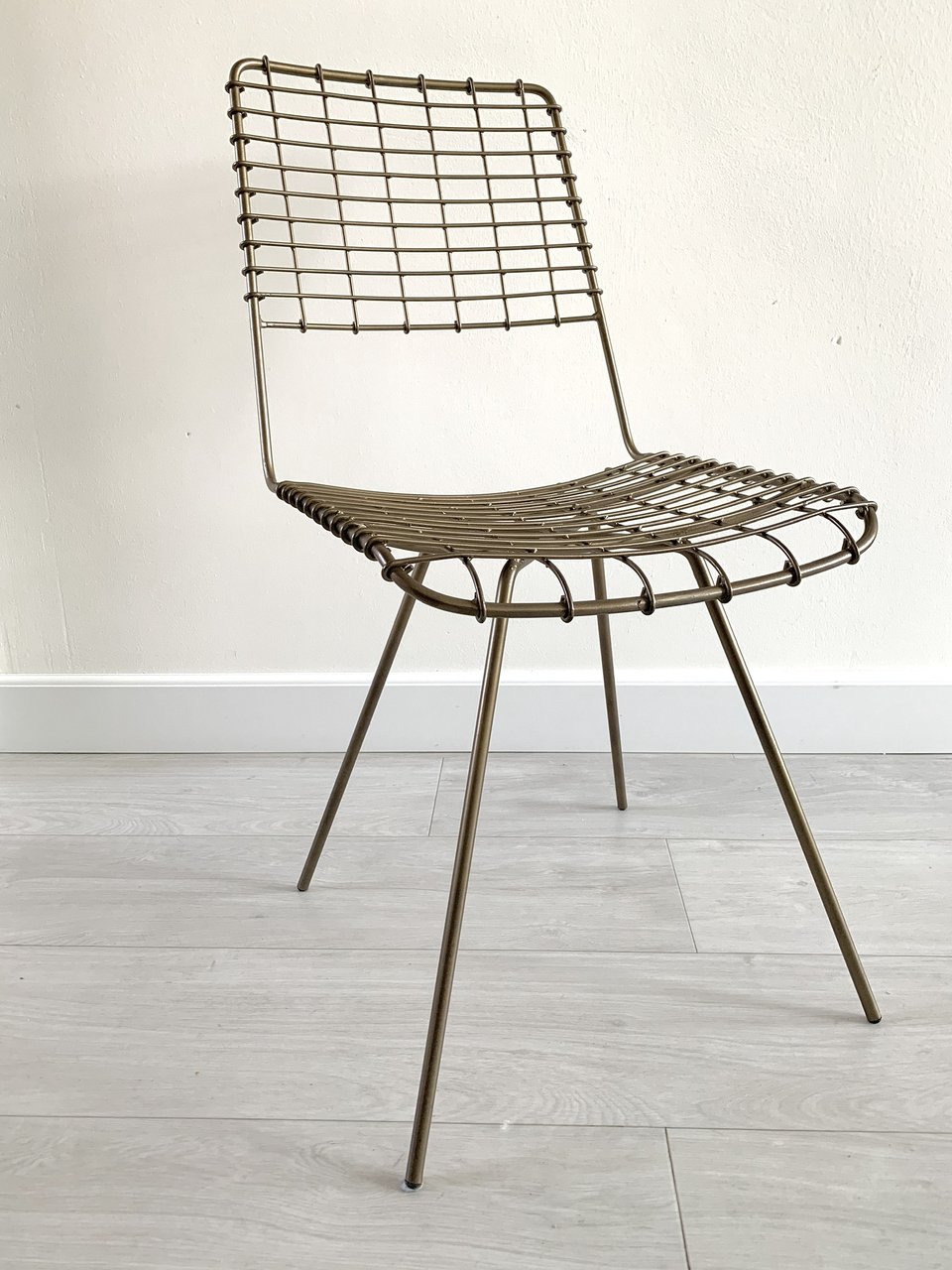 brass wire chair