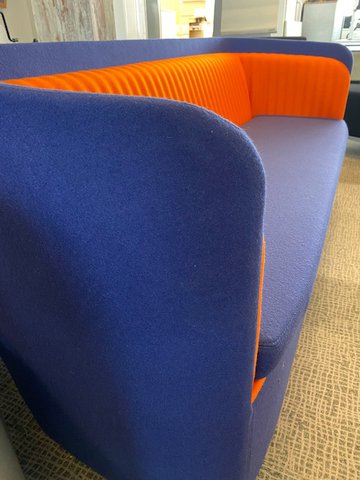 Gispen design bank - oranje/blauw