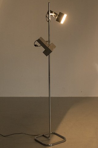 Vintage Chrome floor lamp with spots