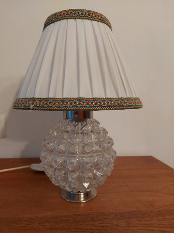 Vintage peill & putzler glazen tafellamp jaren 60