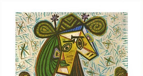 Picasso (1881-1973) Kleurenoffset-litho Femme Assise Dans un fauteuil