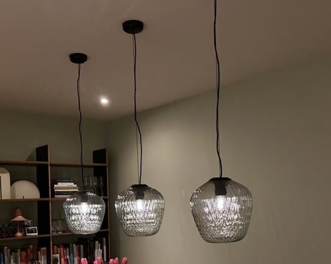 3x &Tradition Blown SW3 hanging lamp