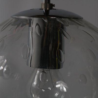 Opvallende Raak Globe hanglamp glas, 1960s
