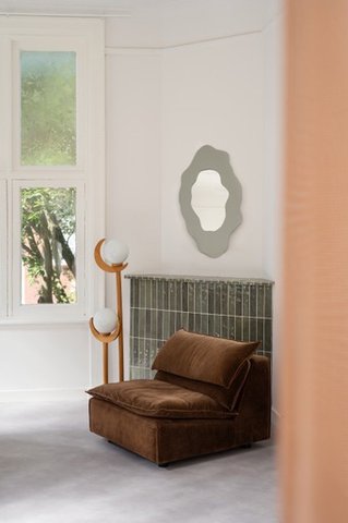 Le Pearl grey/green wall mirror
