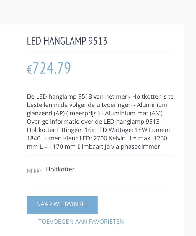Holtkotter 9513 LED Hanglamp