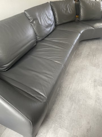 Leolux Vol de Reve corner sofa leather gray / anthracite
