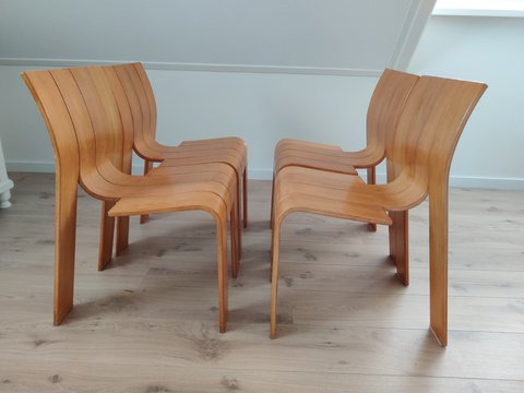 4x Castelijn stoelen by Gijs Bakker