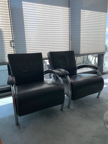 Twee Molinari design stoelen