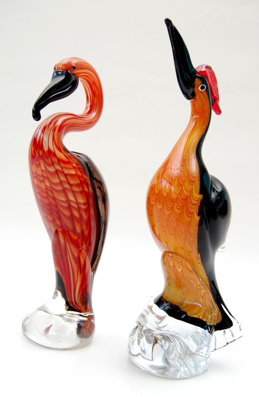 Oljos Glass | Exotic Birds | Murano Glass Sculptures