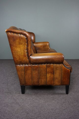 3-Sitzer-Sofa aus Schafsleder, Lounge Atelier