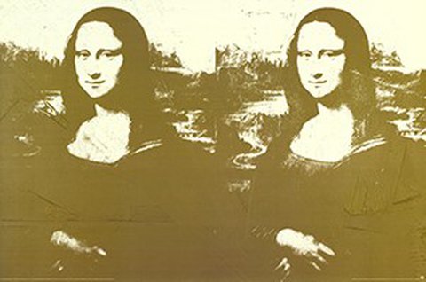Andy Warhol-Two Golden Mona Lisa's. Kleurenoffset, 1980