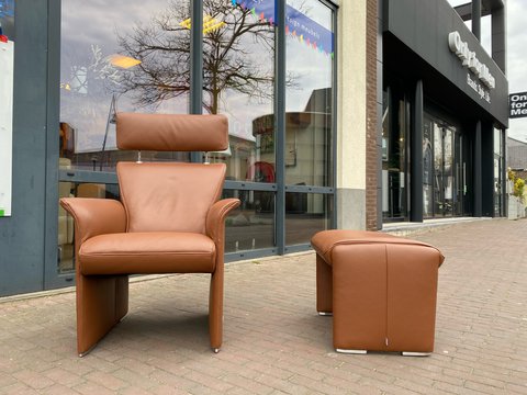 Jori Aqua Armchair + footstool