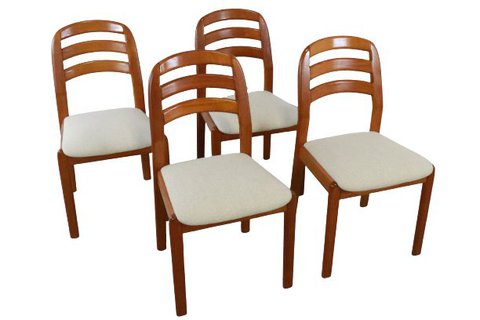 Set of 4 Dyrlund dining room chairs 'Holdorf'