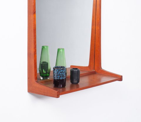 Kai Kristiansen teak vintage spiegel model 180, 1950's